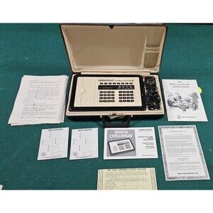 VTG 1981 Fidelity Bridge challenger electronic game RARE working Card Briefcase